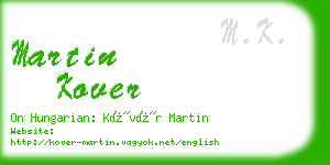 martin kover business card